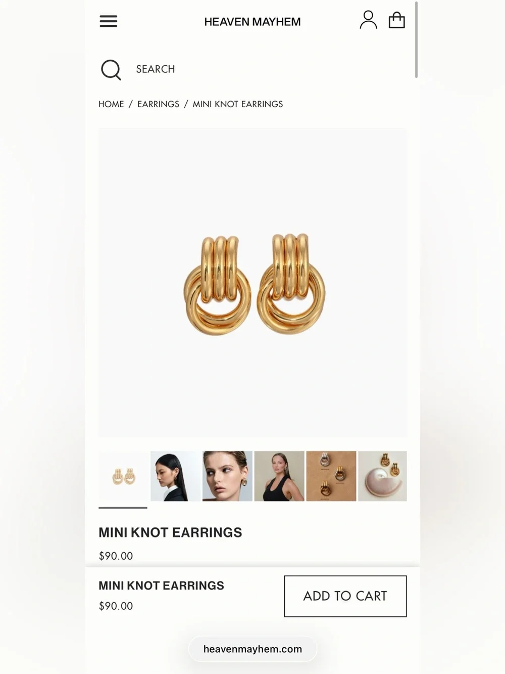 HEAVEN MAYHEM - Mini Knot Earrings NEW